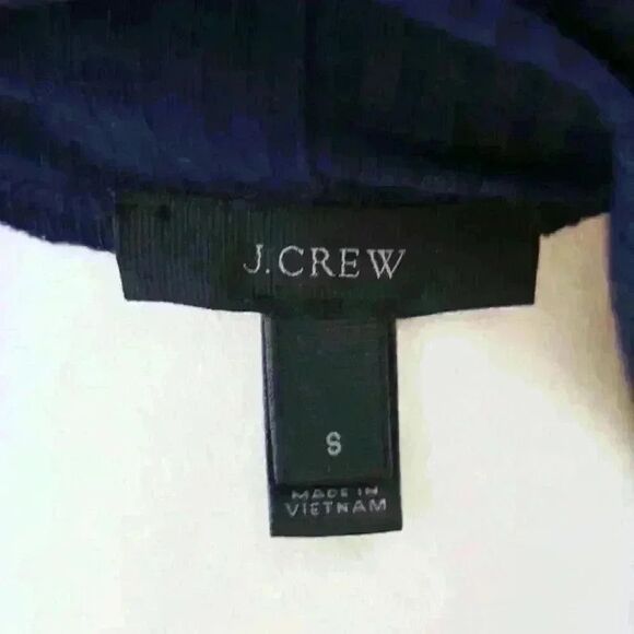 J.Crew Navy Blue Lettuce Edge Ribbed Long Sleeve Turtleneck Size Small - Picture 4 of 9